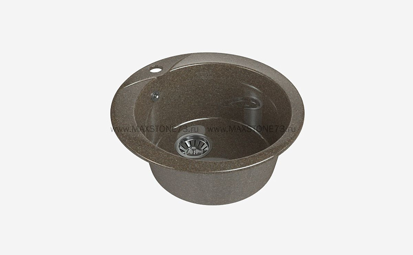 MAXSTONE Мойка глянцевая MS-1 (терракот металлик) 470*470*215